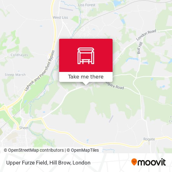 Upper Furze Field, Hill Brow map