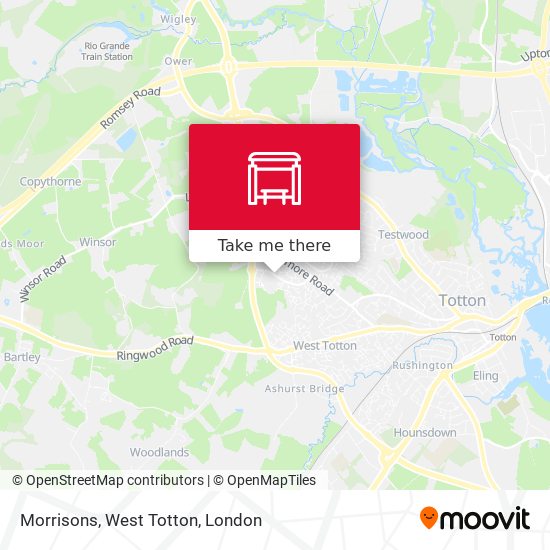 Morrisons, West Totton map