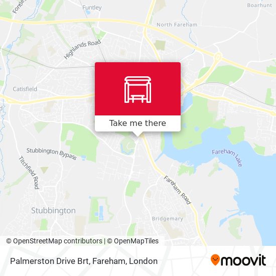 Palmerston Drive Brt, Fareham map