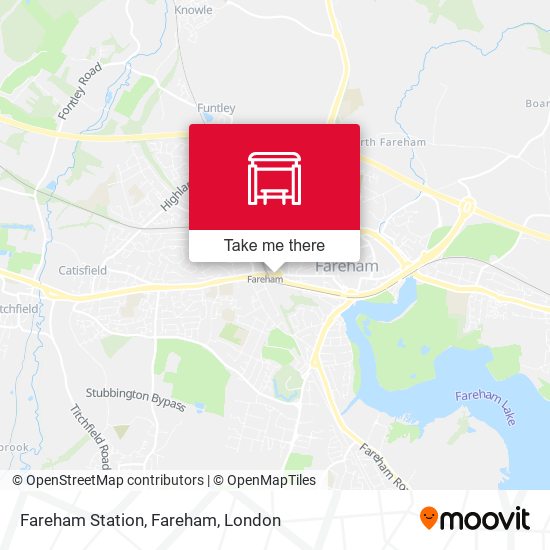 Fareham Station, Fareham map