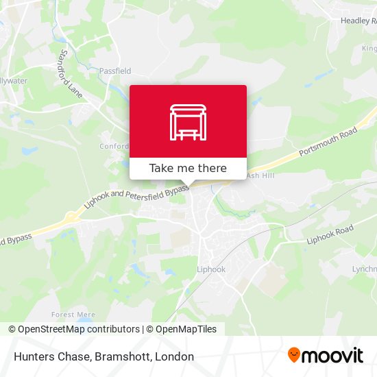 Hunters Chase, Bramshott map