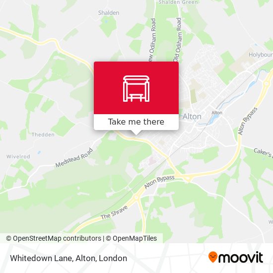 Whitedown Lane, Alton map