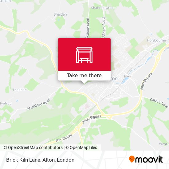 Brick Kiln Lane, Alton map