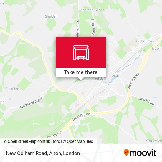 New Odiham Road, Alton map