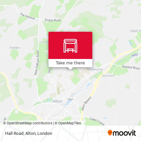 Hall Road, Alton map