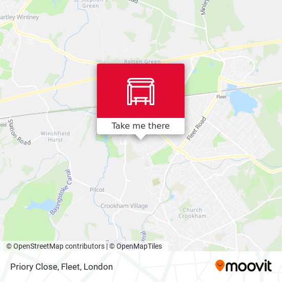 Priory Close, Fleet map