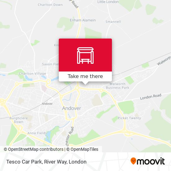 Tesco Car Park, River Way map