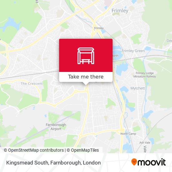 Kingsmead South, Farnborough map