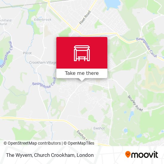 The Wyvern, Church Crookham map
