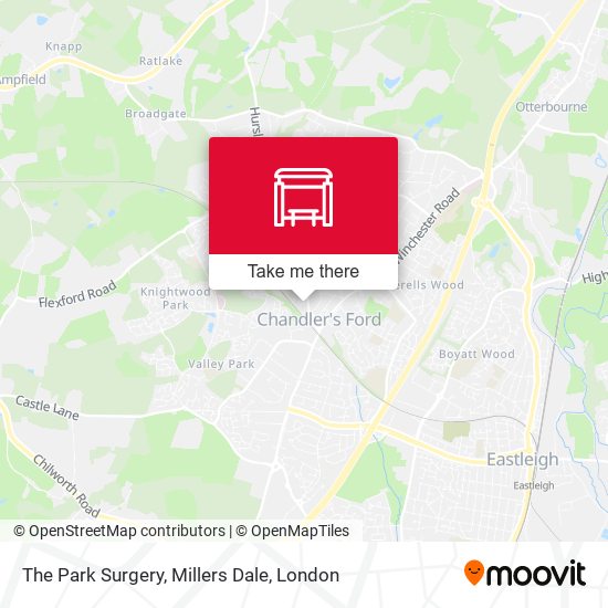 The Park Surgery, Millers Dale map