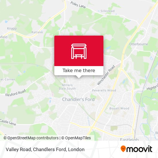 Valley Road, Chandlers Ford map