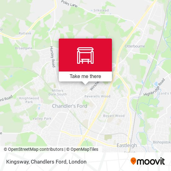 Kingsway, Chandlers Ford map