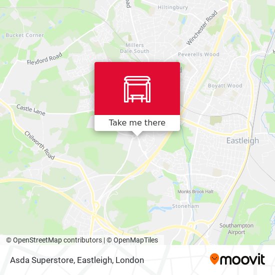 Asda Superstore, Eastleigh map
