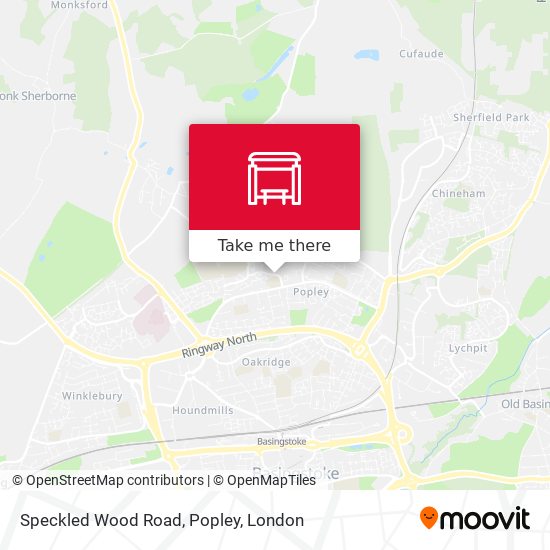 Speckled Wood Road, Popley map
