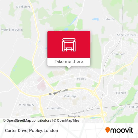 Carter Drive, Popley map