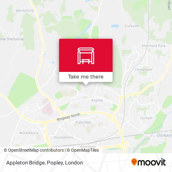 Appleton Bridge, Popley map