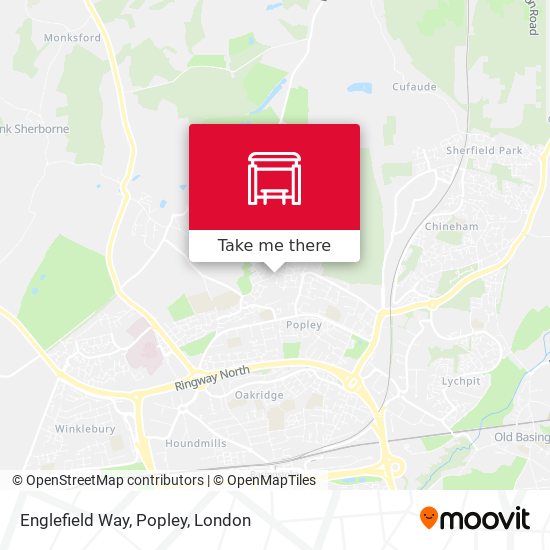 Englefield Way, Popley map