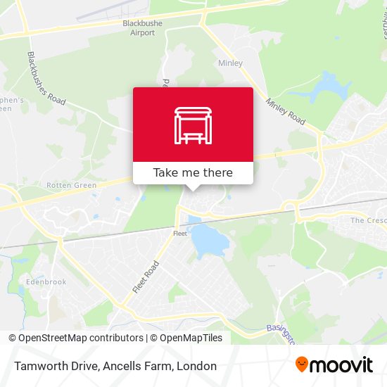 Tamworth Drive, Ancells Farm map