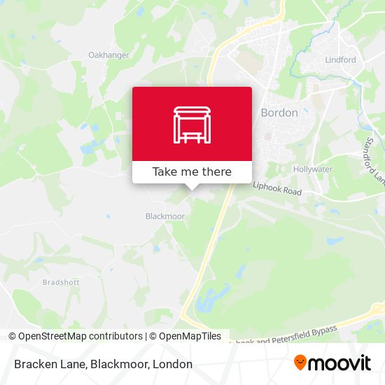 Bracken Lane, Blackmoor map