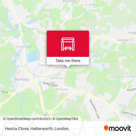 Hestia Close, Halterworth map