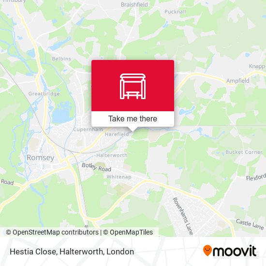 Hestia Close, Halterworth map