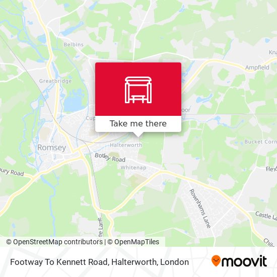 Footway To Kennett Road, Halterworth map
