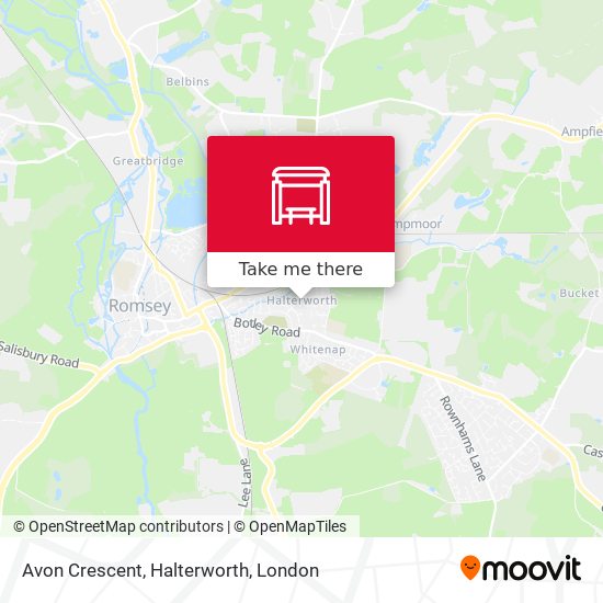 Avon Crescent, Halterworth map