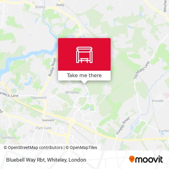 Bluebell Way Rbt, Whiteley map