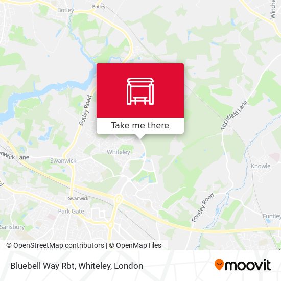 Bluebell Way Rbt, Whiteley map