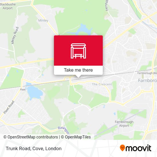 Trunk Road, Cove map