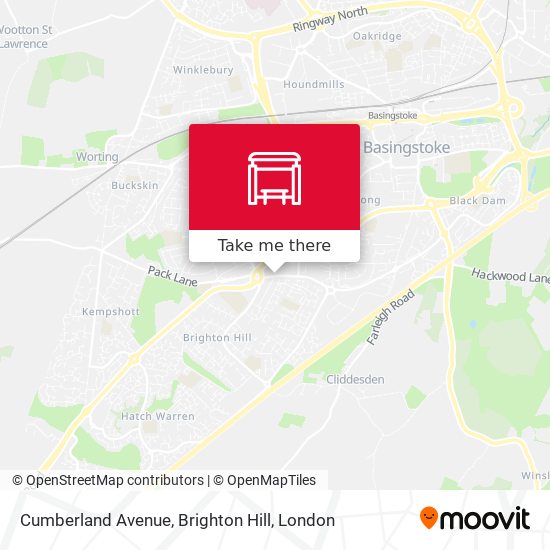 Cumberland Avenue, Brighton Hill map