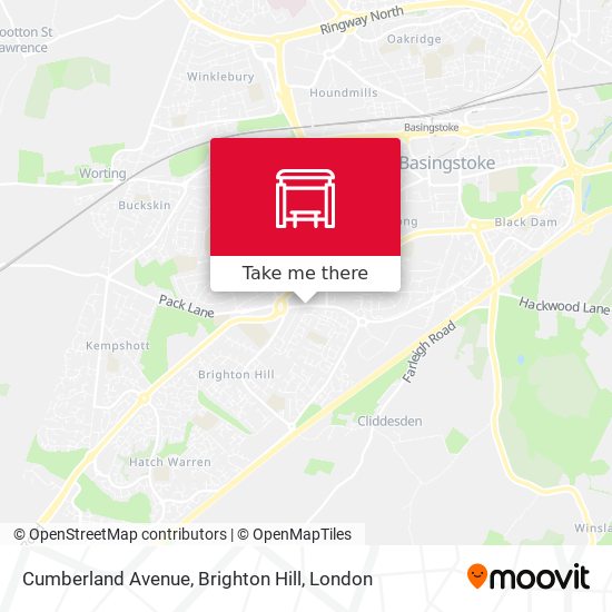 Cumberland Avenue, Brighton Hill map