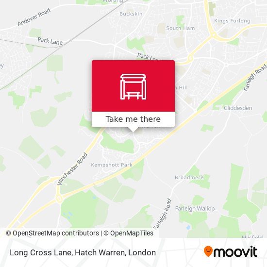 Long Cross Lane, Hatch Warren map