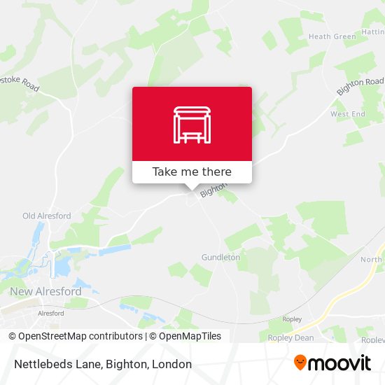 Nettlebeds Lane, Bighton map