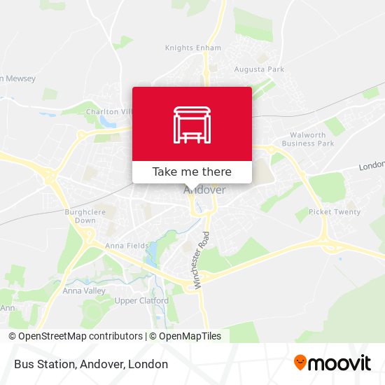 Bus Station, Andover map