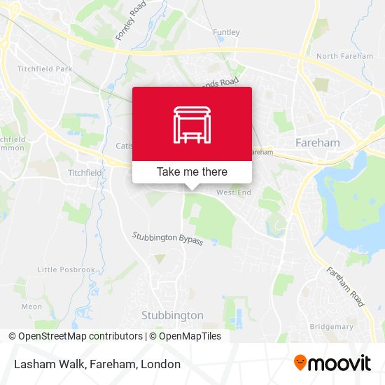 Lasham Walk, Fareham map