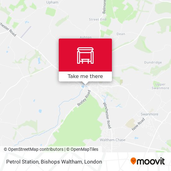 Petrol Station, Bishops Waltham map