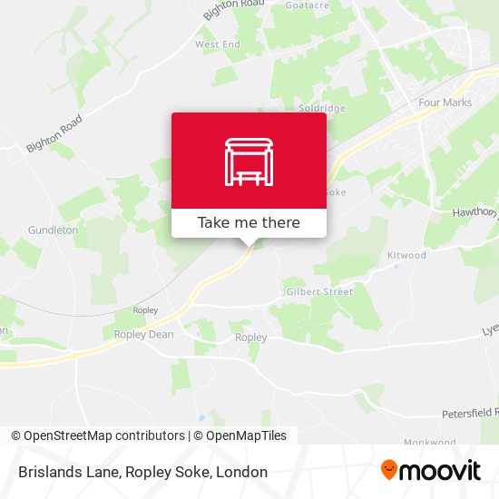 Brislands Lane, Ropley Soke map