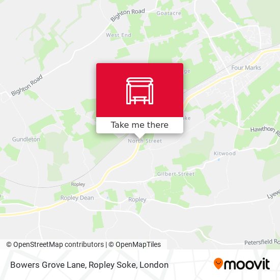 Bowers Grove Lane, Ropley Soke map