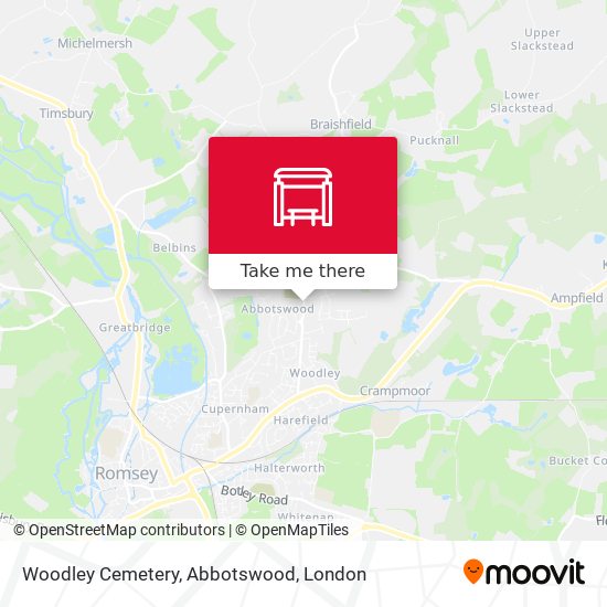 Woodley Cemetery, Abbotswood map