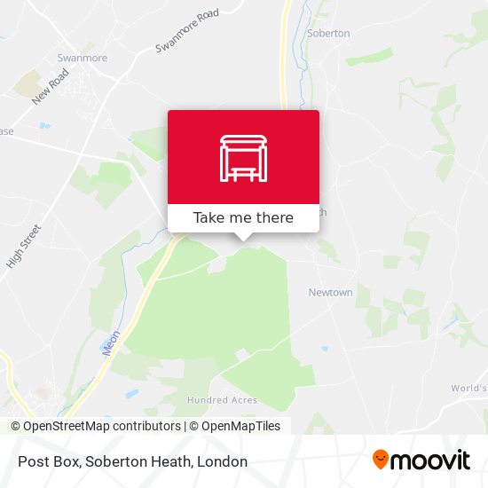 Post Box, Soberton Heath map