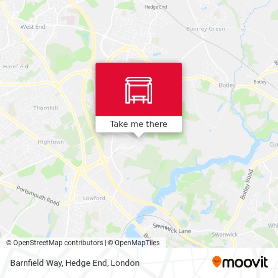 Barnfield Way, Hedge End map