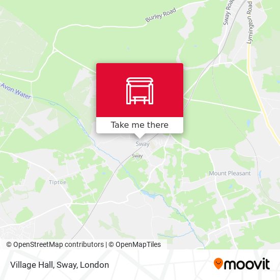 Village Hall, Sway map
