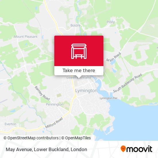 May Avenue, Lower Buckland map