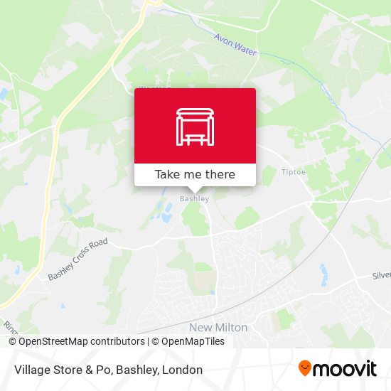 Village Store & Po, Bashley map