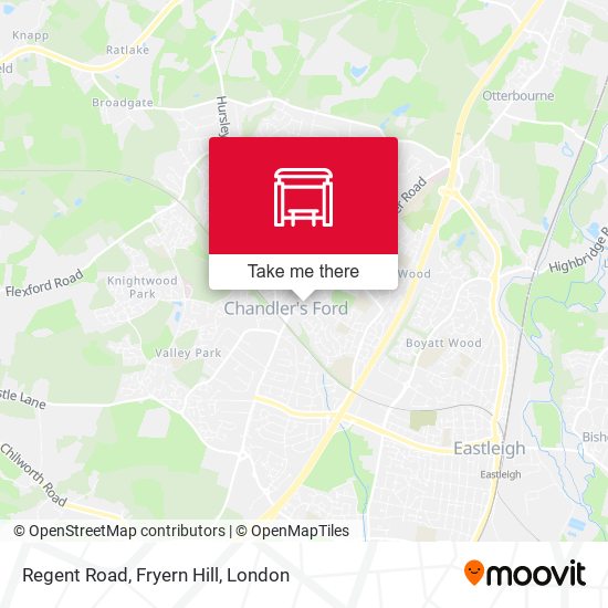 Regent Road, Fryern Hill map