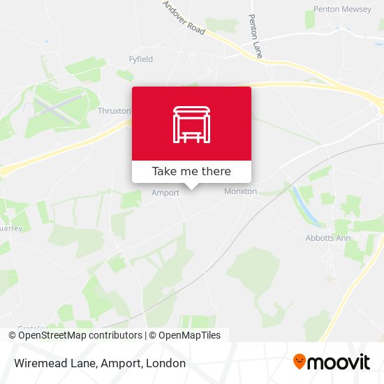 Wiremead Lane, Amport map