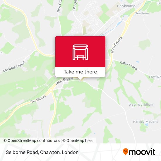 Selborne Road, Chawton map