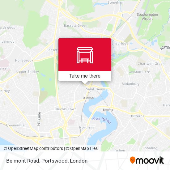 Belmont Road, Portswood map