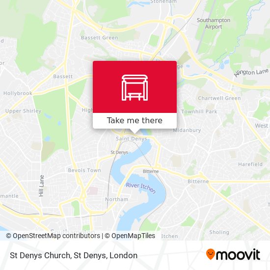 St Denys Church, St Denys map